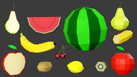 fruits low poly