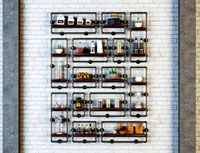 wall decorated industrial