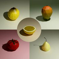 low poly fruits pack-5
