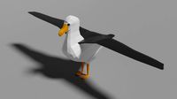 low poly albatross