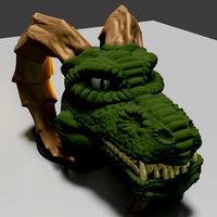 fantasy dragon head