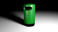 Grimy Green Park Bin