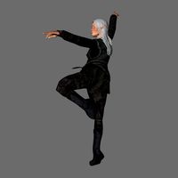 animated elf woman-rigged 3d game character