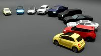 10 low poly cars collection