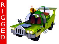 car homer simpson 3d blender rigged