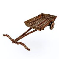 wooden old horse carriage