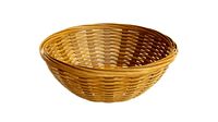 medium brown wicker basket with clipping path 2