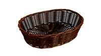 wicker basket dark brown oval