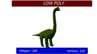 dinosaur brachiosaurus low poly