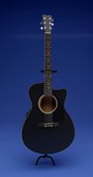 black electric guitar