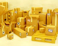 cardboard boxes pack low-poly