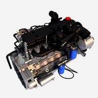 V6 Turbo Engine 3D Model