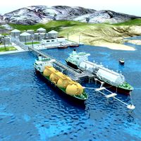 seaport with two berths