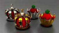 crown - king and queen gold and silver