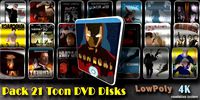 21 pack cartoon of dvd discs