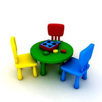 kindergarten table chair 02