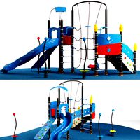 kids playground equipment with slide climbing 06