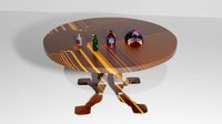 table cap and bottles