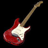 electric guitar with high quality textures fender stratocaster