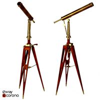 restoration hardware brass telescope