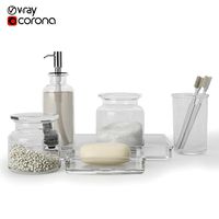 restoration hardware pharmacy clear glass bath accessories