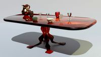 table with glasses and jug
