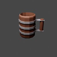 wooden beer mug