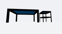 table and bedside table