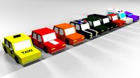 low poly modeling - cars