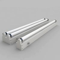strip fluorescent fixture single and dual