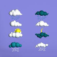 48 low poly clouds bundle low-poly