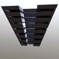 dystopian block building