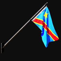 Flag of congo democratic 03