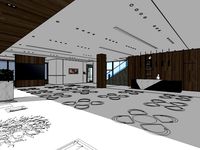 modernism style sales office commercial indoor