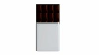 chocolate bar brown with wrapper opened 01