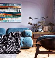 livingroom and kitchen interior scene