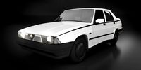 alfa romeo75 - white classic model vintage