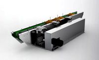electric and manual integral width adjustable double belt assembly line