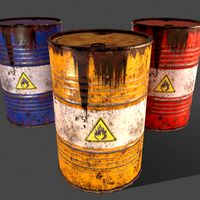 pbr oil drum barrel a3 - flammable explosive chemical