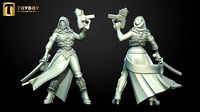 SCI-FI Miniature women soldier-Model 6 | 3D
