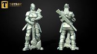 SCI-FI Miniature women soldier-Model 9 | 3D
