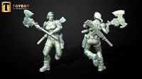 SCI-FI Miniature women soldier-Model 10 | 3D