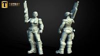 SCI-FI Miniature women soldier-Model 11 | 3D