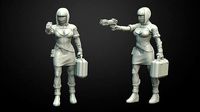 SCI-FI Miniature women soldier-Model 21 | 3D
