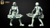 SCI-FI Miniature women soldier-Model 25 | 3D