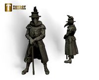 Plague doctor 32 and 54mm scale -Golden Heroes | 3D