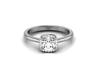 tripple halo setting double single unique  shank ring 7 | 3D
