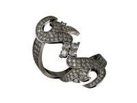Custom gold ring with brilliants | 3D