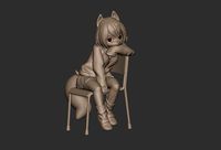 DogJK Dog Japanese High School Girl | 3D