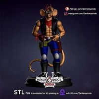 Biker Mice from Mars - Throttle Full Figure | 3D